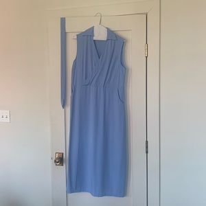 Light blue wrap dress